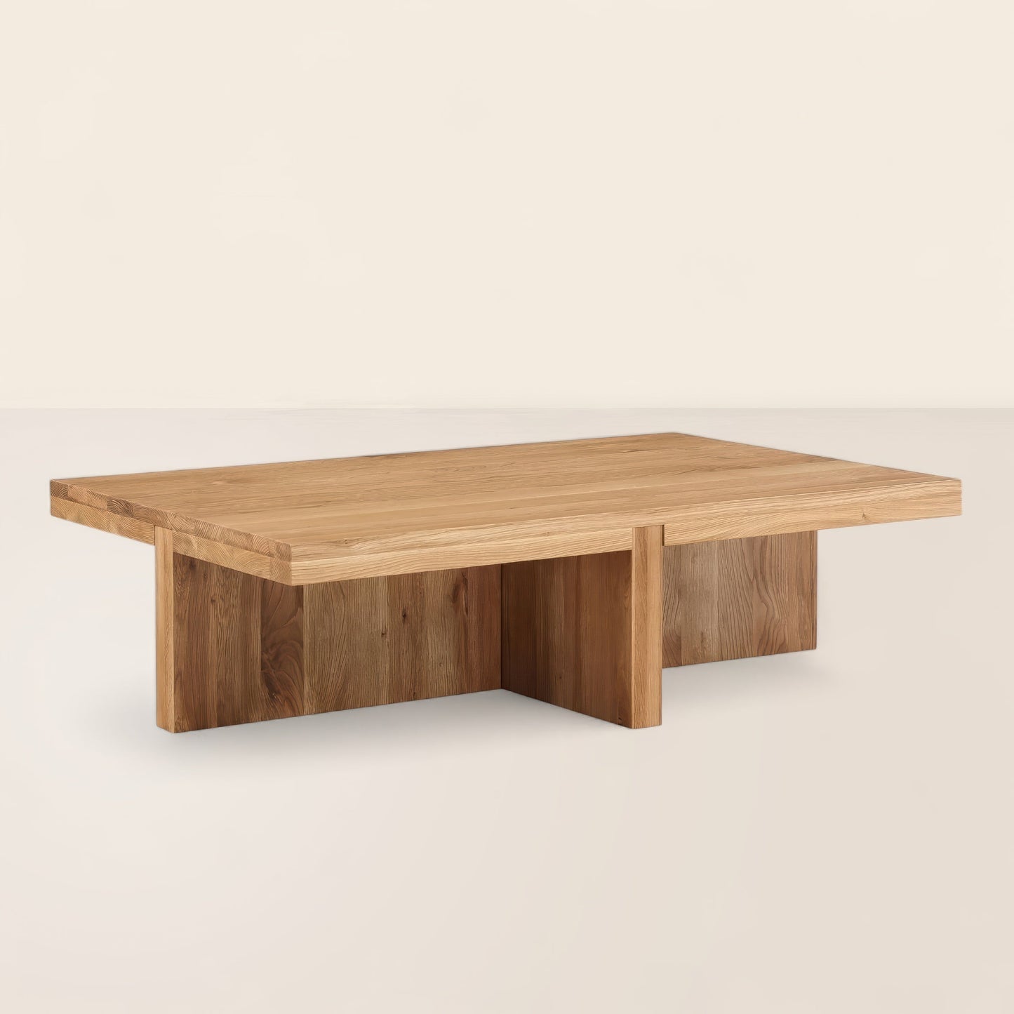 Modern Rectangular Coffee Table Joined Base Design